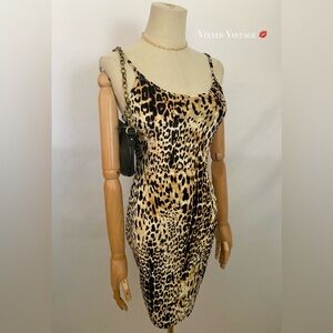 BEAR DANCE 'VELVET BODYCON DRESS' IN LEOPARD